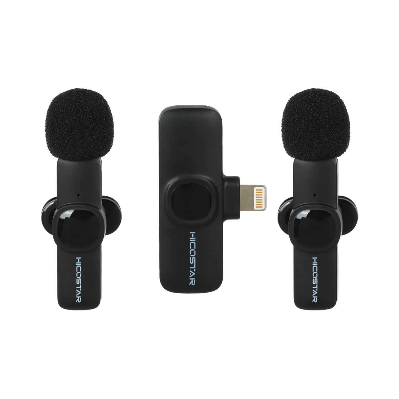 میکروفون یقه ای بی سیم Hicostar Lightning مدل HS-MC522i (دو میکروفون) (openbox)