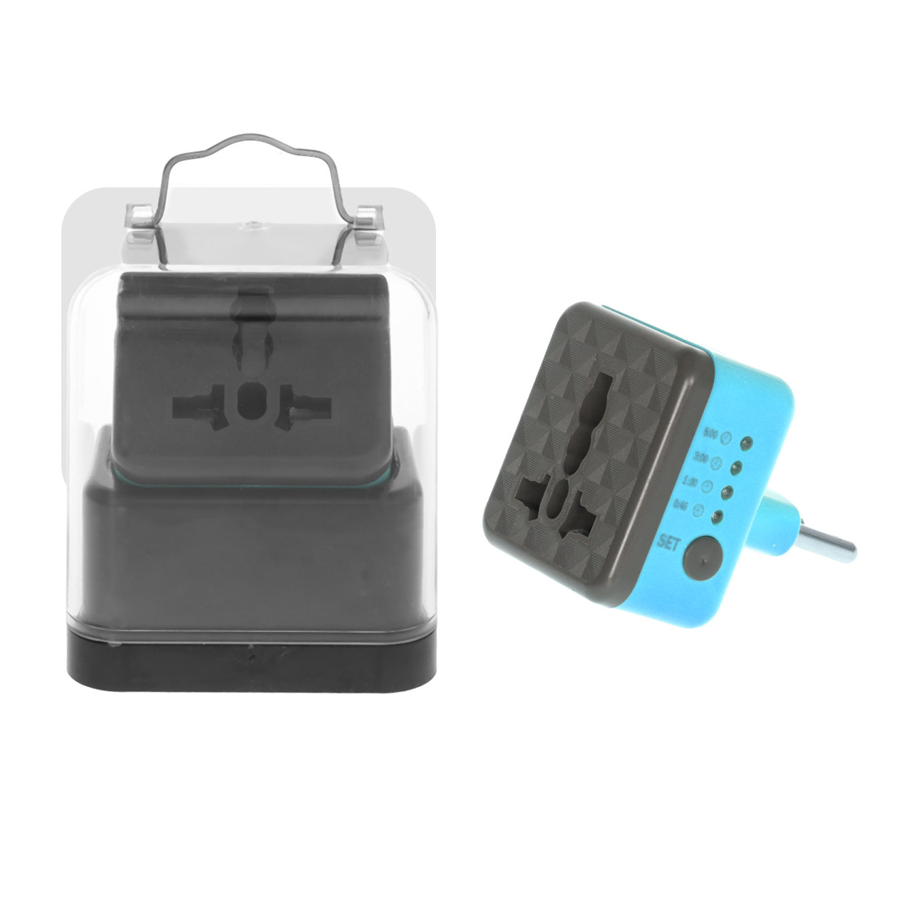 تبدیل برق 3 به 2 تایمر دار مدل AK-59 - آبی - MMS