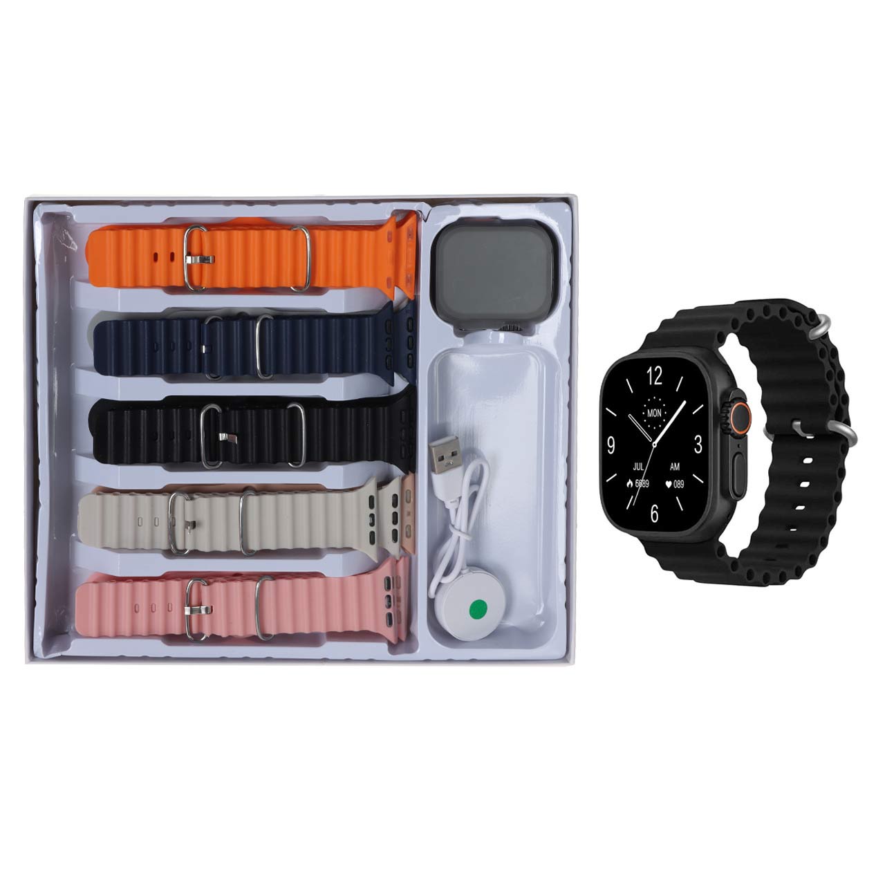 پک ساعت هوشمند KEQIWEAR مدل KW70 ULTRA 3 - مشکی