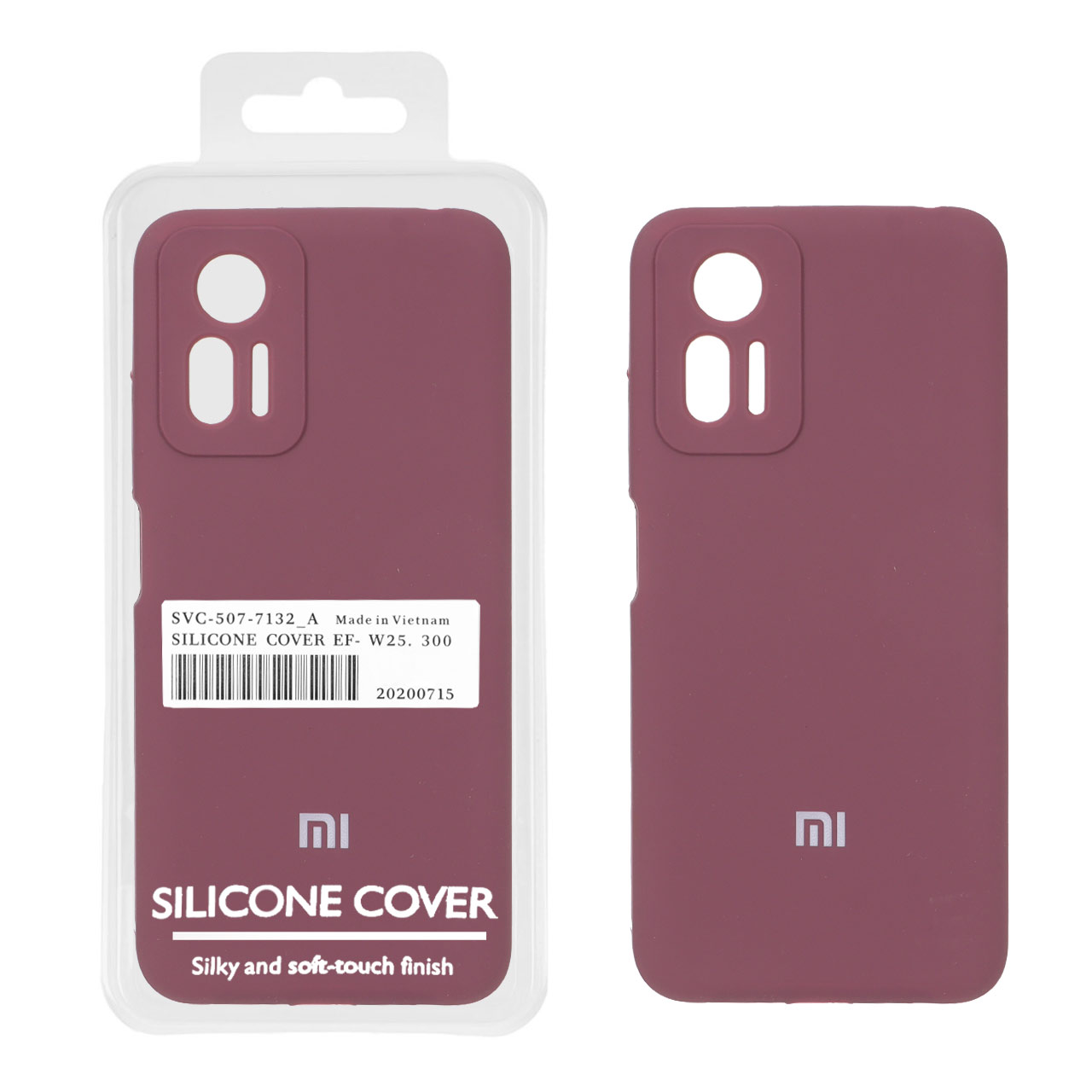 قاب سیلیکونی پاک کنی اورجینال درجه یک Xiaomi Redmi Note 12S - زرشکی کد 1 (پک دار)