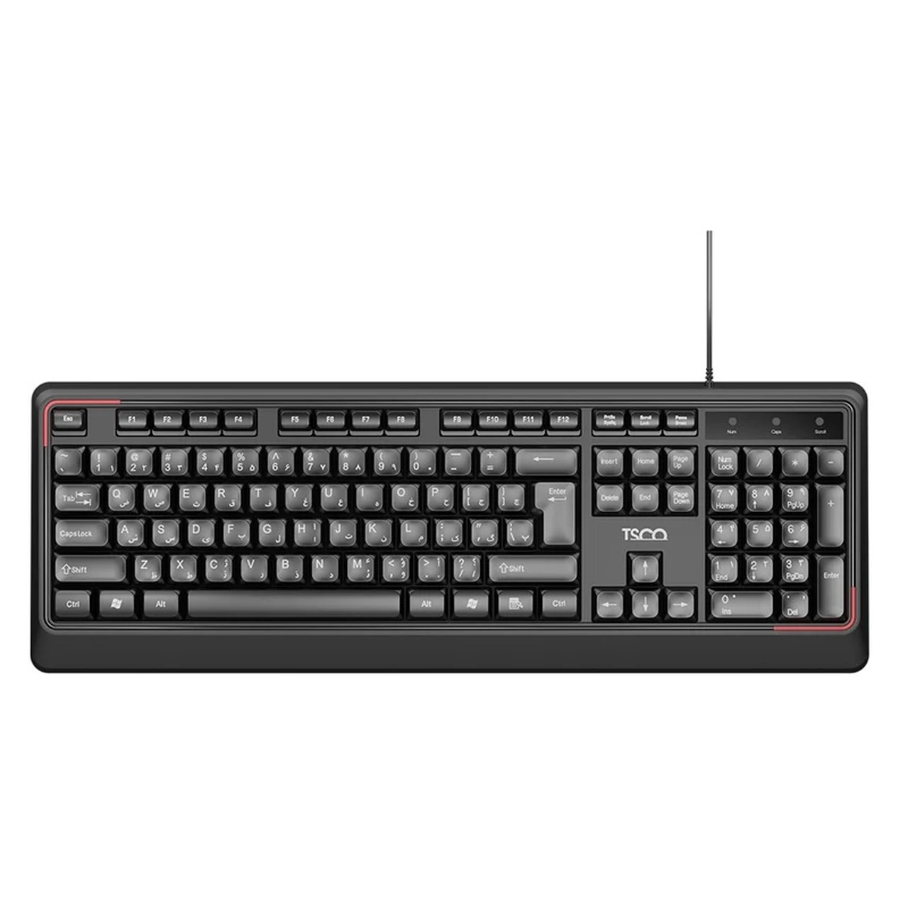 کیبورد باسیم TSCO مدل TK 8082 - مشکی