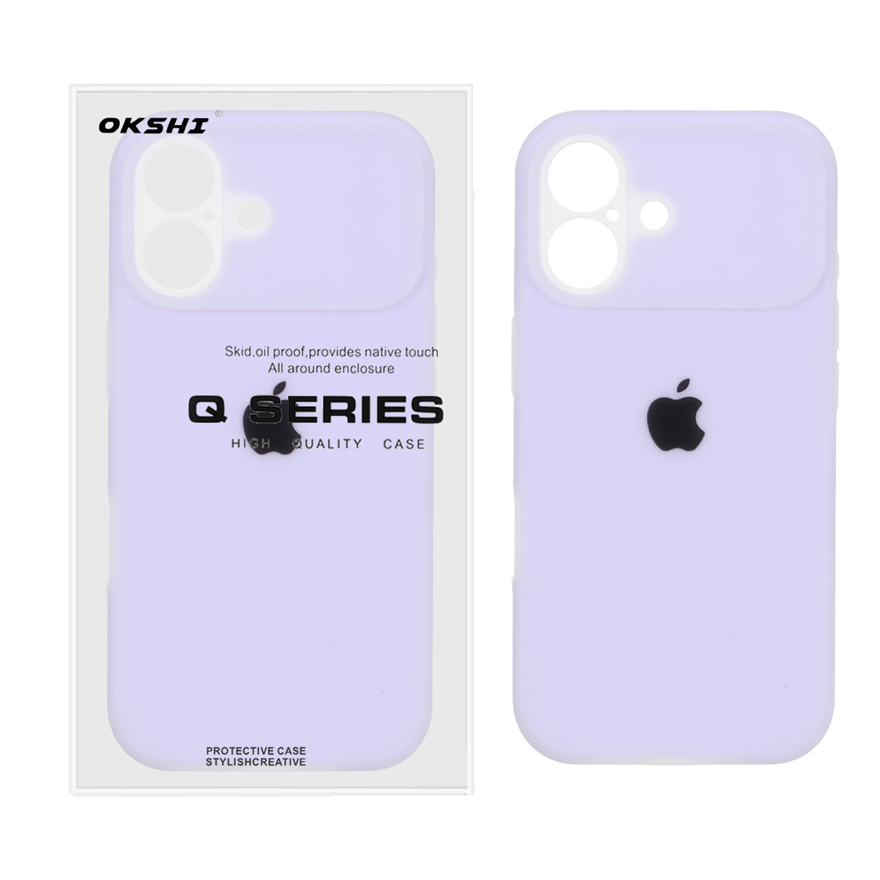 قاب Q Series سیلیکونی پاستیلی Apple iPhone 17 - یاسی (پک دار)