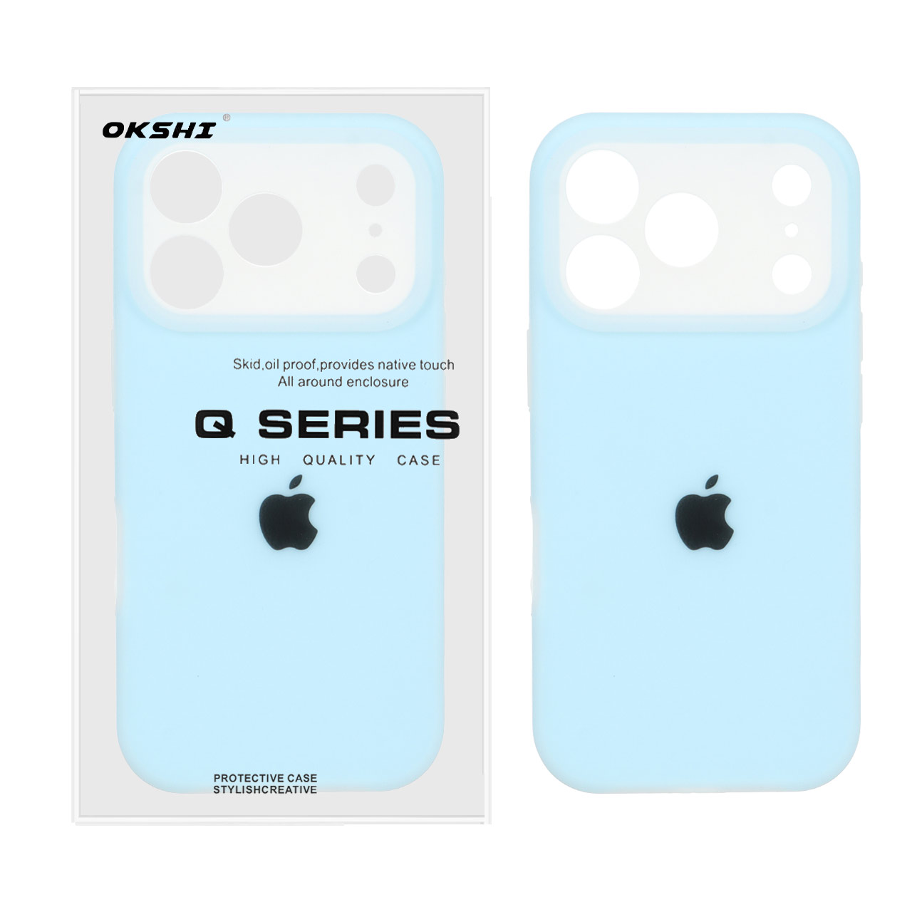 قاب Q Series سیلیکونی پاستیلی Apple iPhone 17 Pro - آبی (پک دار)