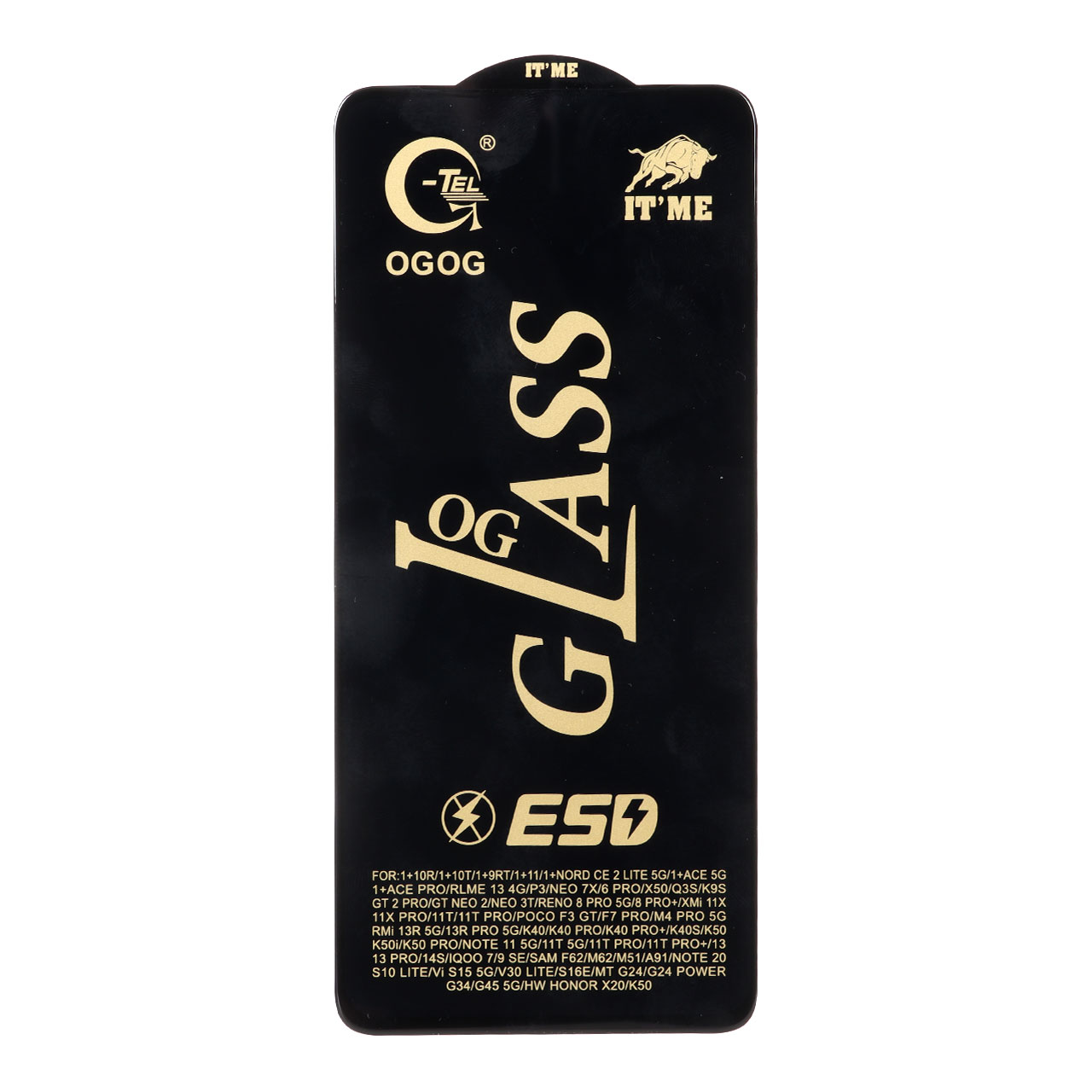 محافظ صفحه نمایش شیشه ای درجه یک Full Cover OG - ESD GTel مدل Samsung Galaxy A21s / F52 / Xiaomi Poco X3 GT / Poco F4 GT / Redmi Note 10 Pro 5G