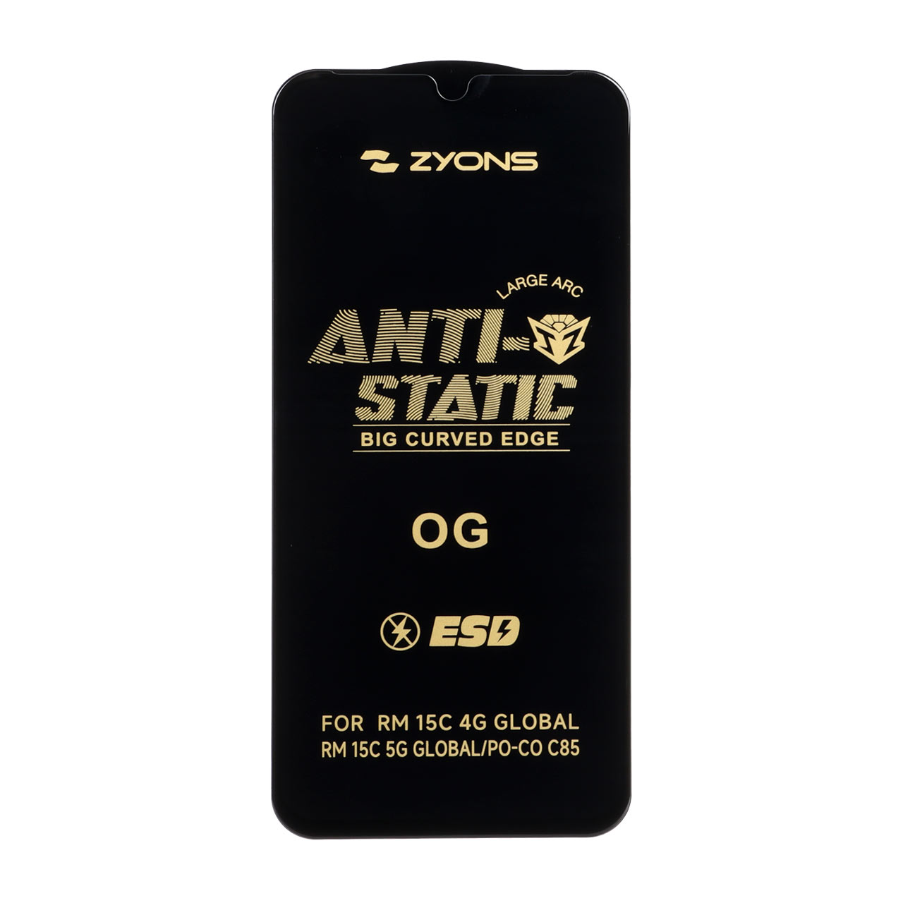 محافظ صفحه نمایش شیشه ای Full Cover ESD Anti Static - Zyons OG مدل Xiaomi Redmi 15C / Poco C85