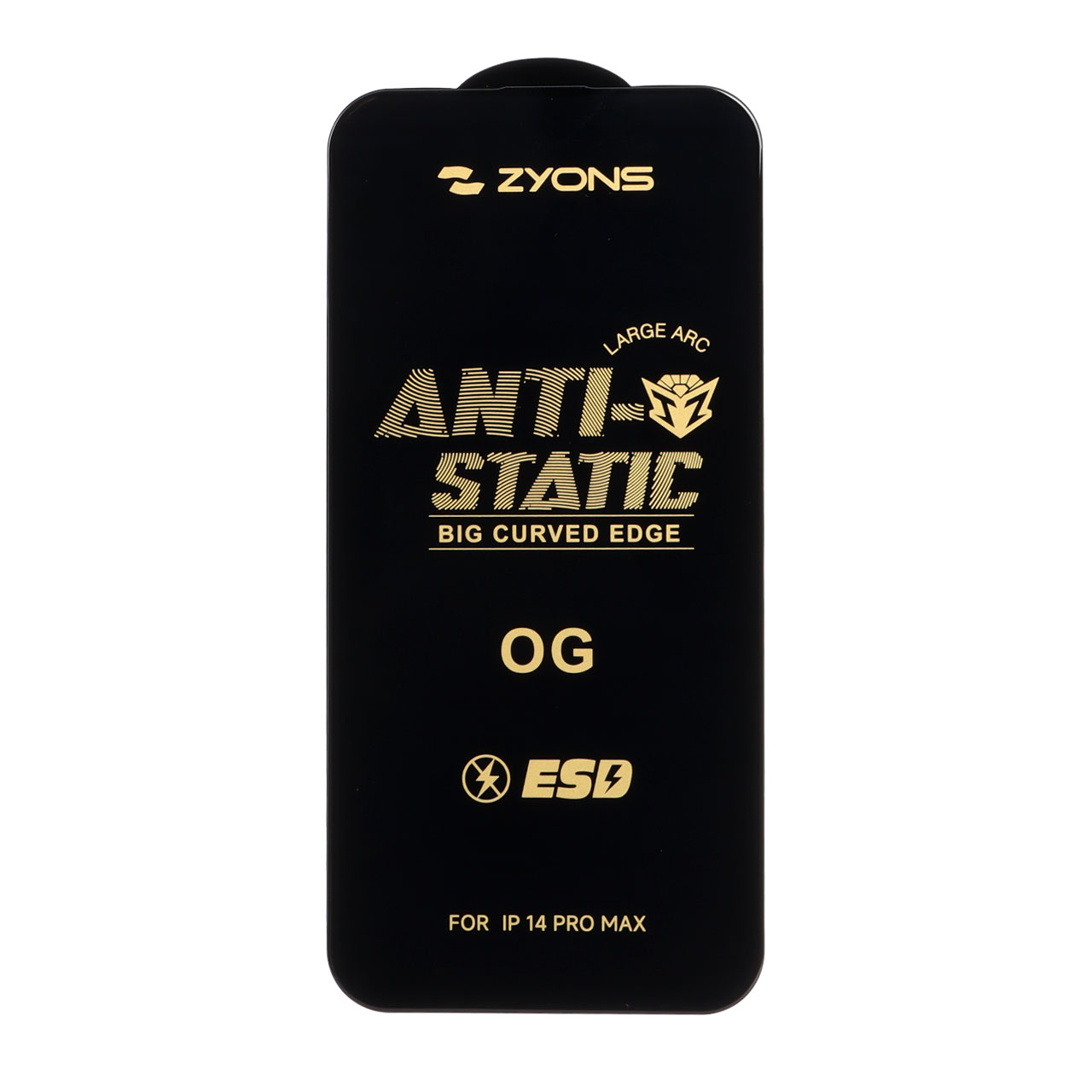 محافظ صفحه نمایش شیشه ای Full Cover ESD Anti Static - Zyons OG مدل Apple iPhone 14 pro max