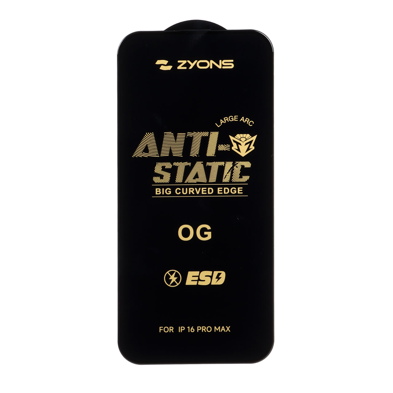 محافظ صفحه نمایش شیشه ای Full Cover ESD Anti Static - Zyons OG مدل Apple iPhone 16 Pro Max