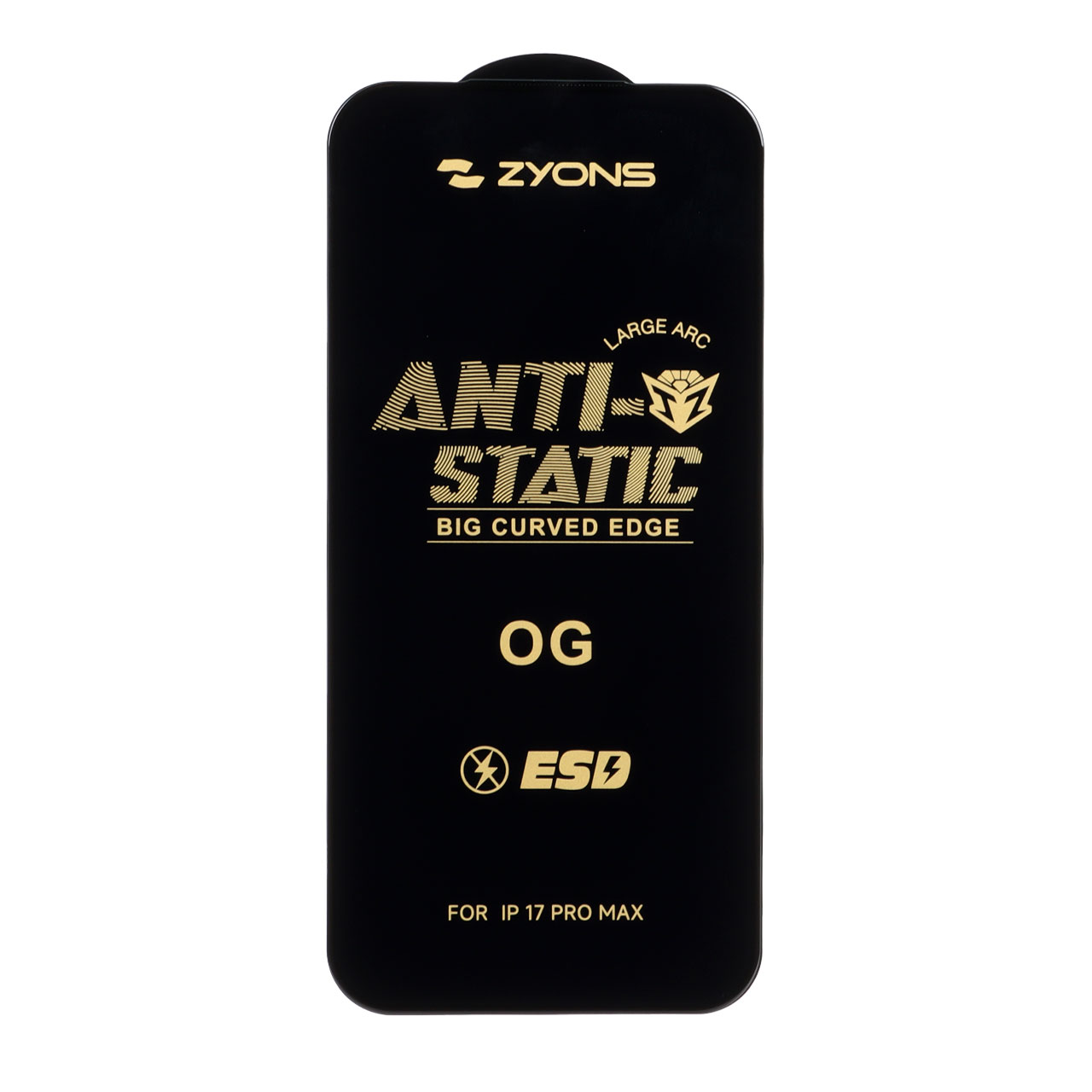 محافظ صفحه نمایش شیشه ای Full Cover ESD Anti Static - Zyons OG مدل Apple iPhone 17 Pro Max