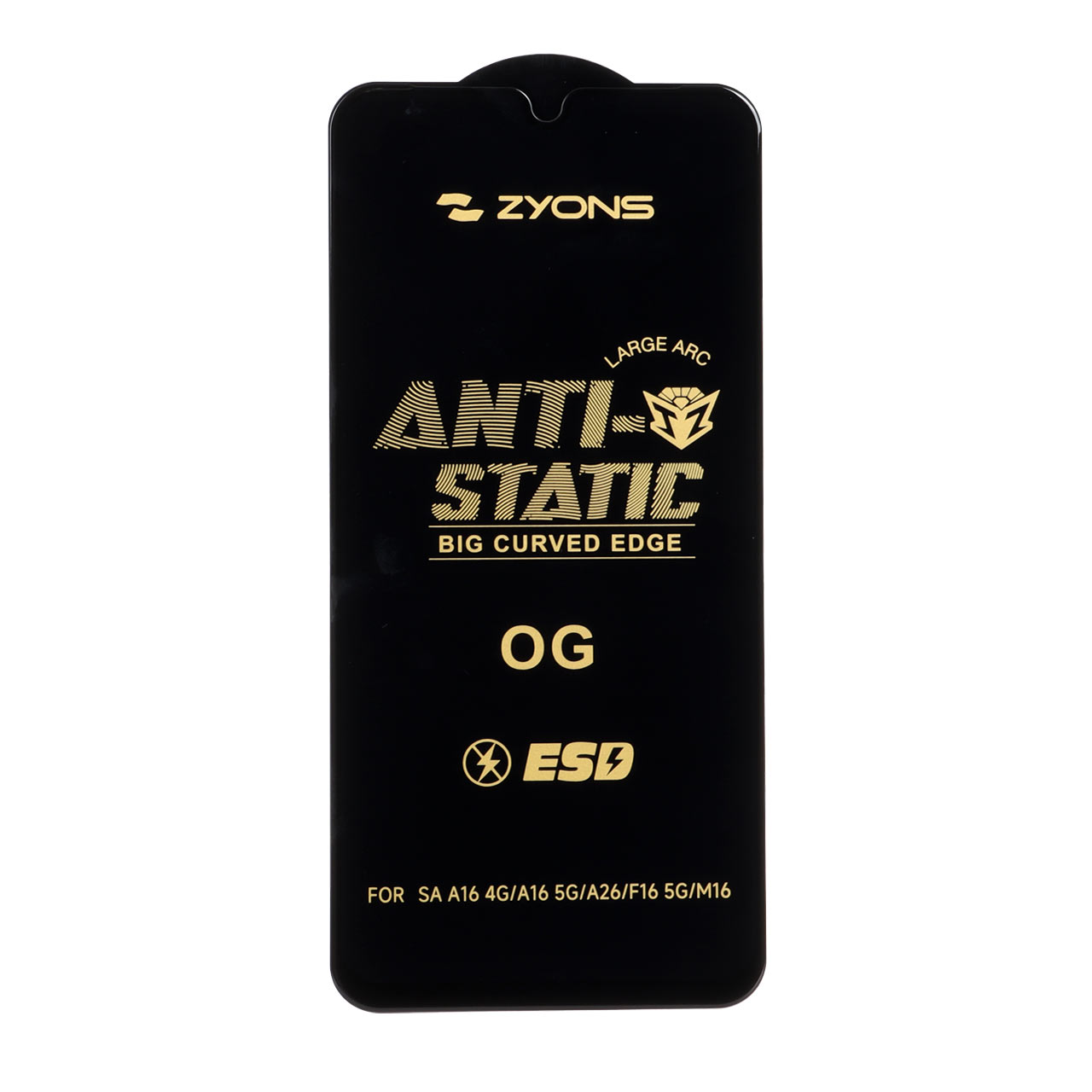 محافظ صفحه نمایش شیشه ای Full Cover ESD Anti Static - Zyons OG مدل Samsung Galaxy A17 / A16 / A26
