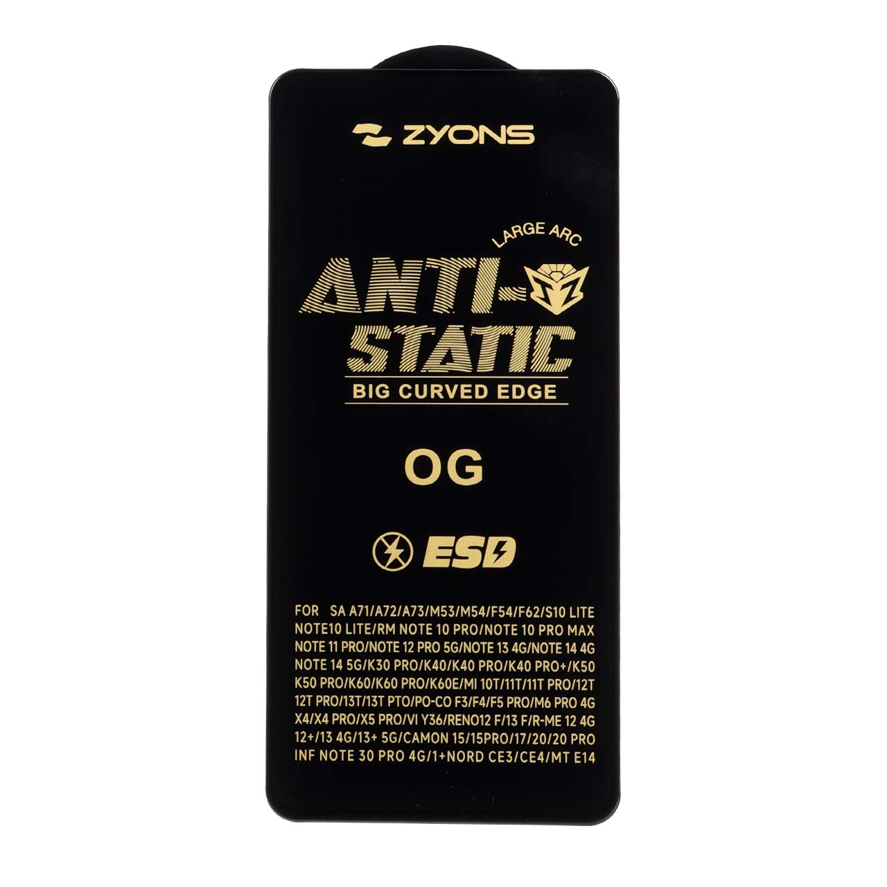 محافظ صفحه نمایش شیشه ای Full Cover ESD Anti Static - Zyons OG مدل Xiaomi Redmi Note 14 4G