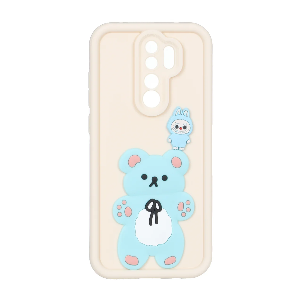 قاب Solid Case عروسک برجسته محافظ لنزدار Xiaomi Redmi Note 8 Pro - کرم