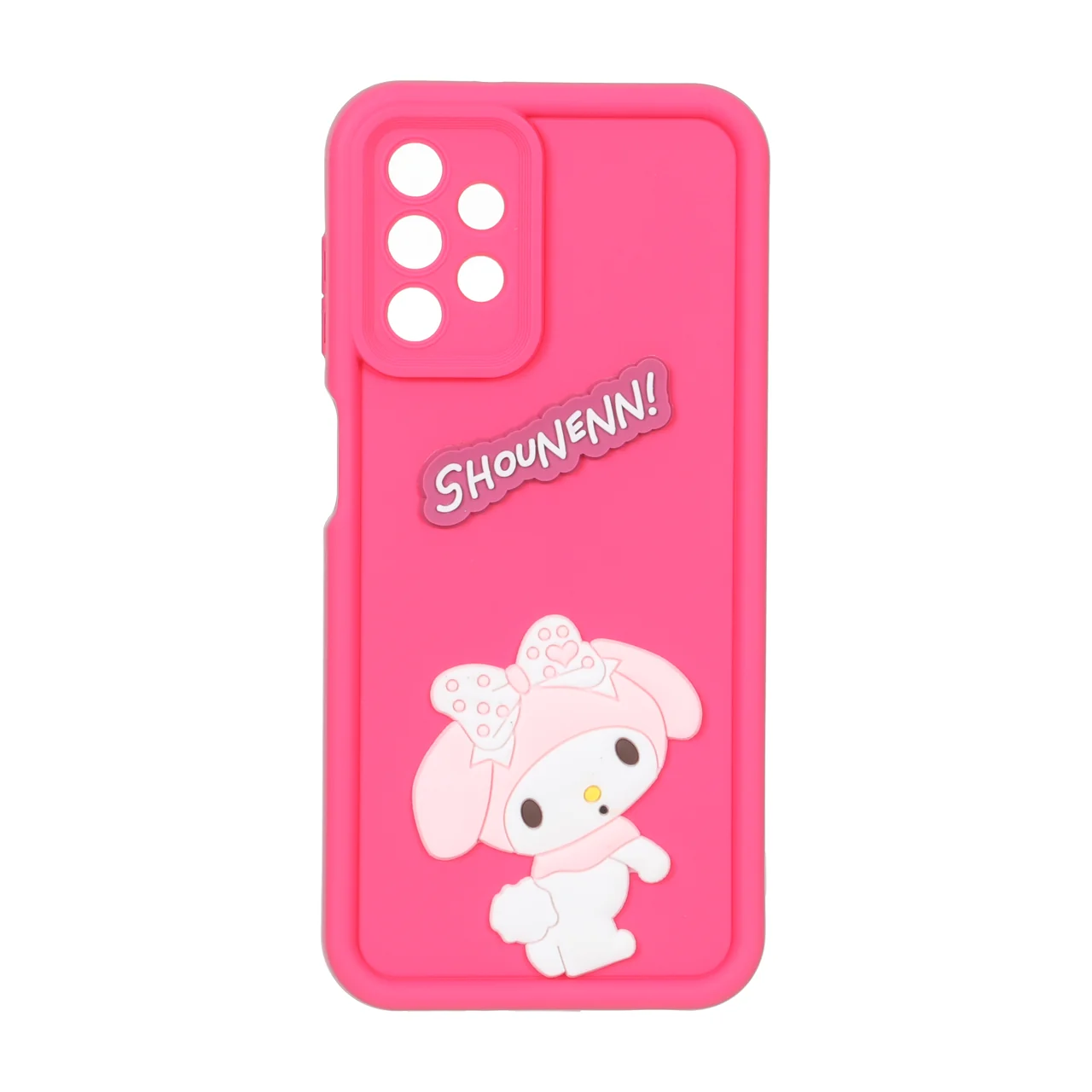قاب Solid Case عروسک برجسته محافظ لنزدار Samsung Galaxy A13 4G - صورتی فانتزی