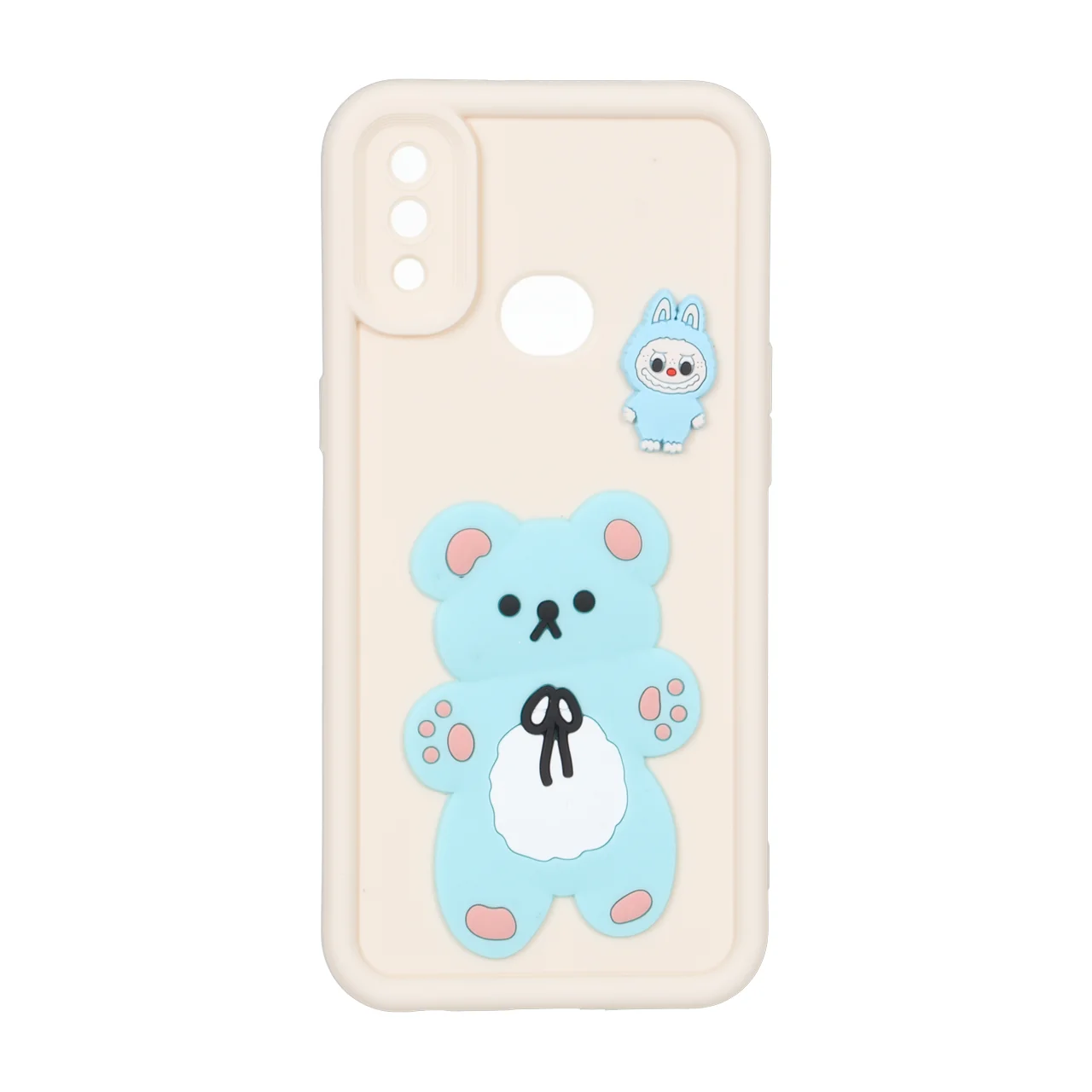 قاب Solid Case عروسک برجسته محافظ لنزدار Samsung Galaxy A10s - کرم
