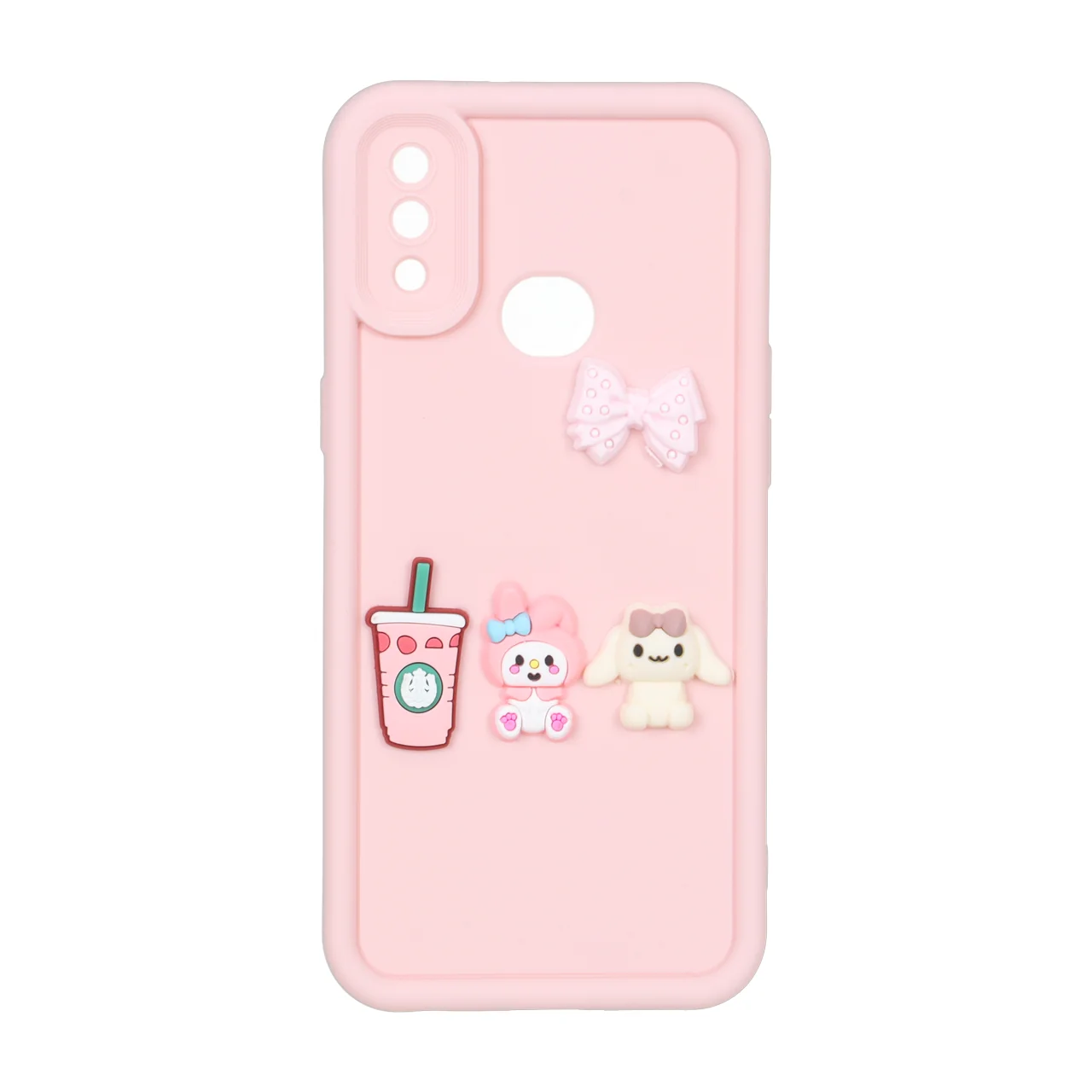 قاب Solid Case عروسک برجسته محافظ لنزدار Samsung Galaxy A10s - صورتی کد 1