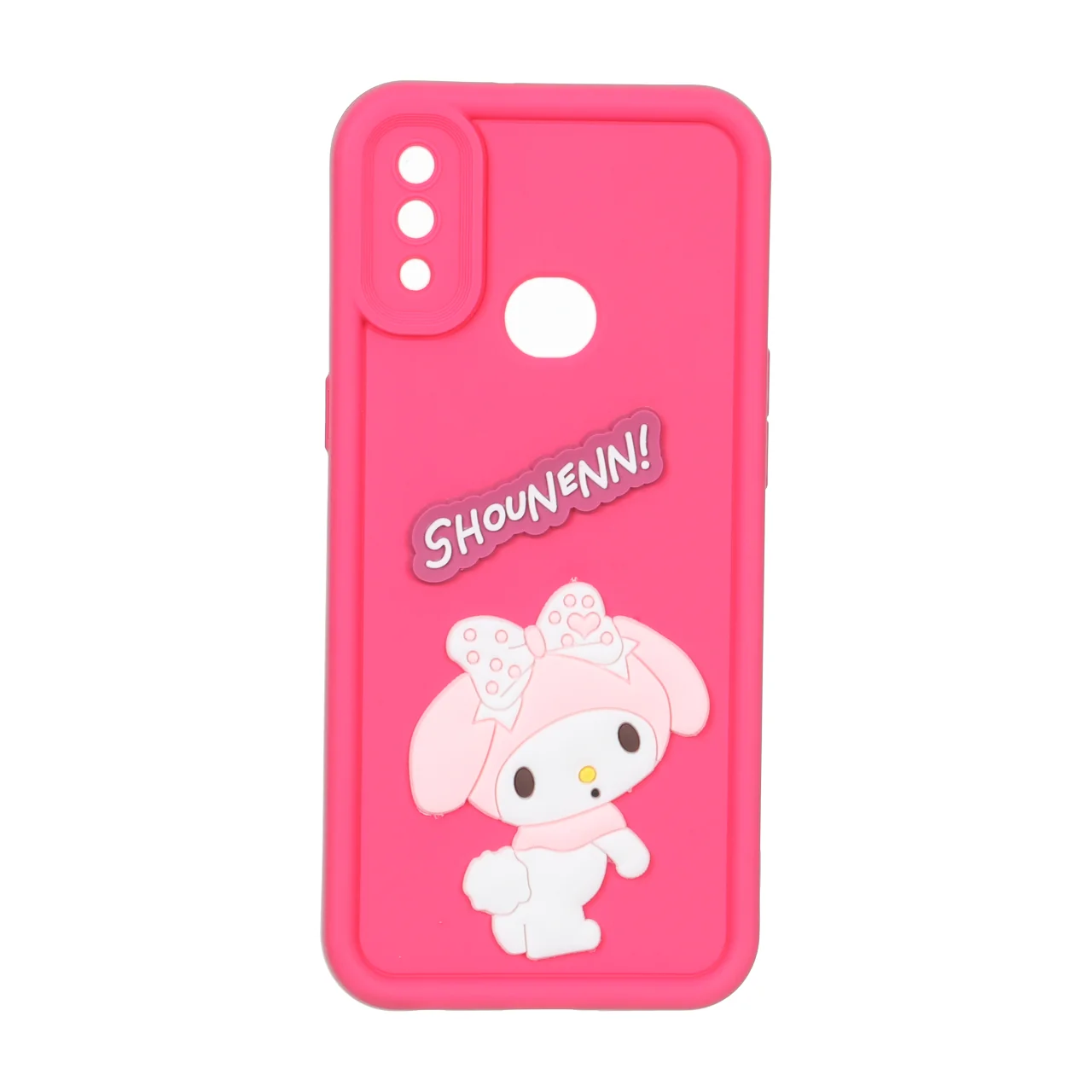 قاب Solid Case عروسک برجسته محافظ لنزدار Samsung Galaxy A10s - صورتی فانتزی