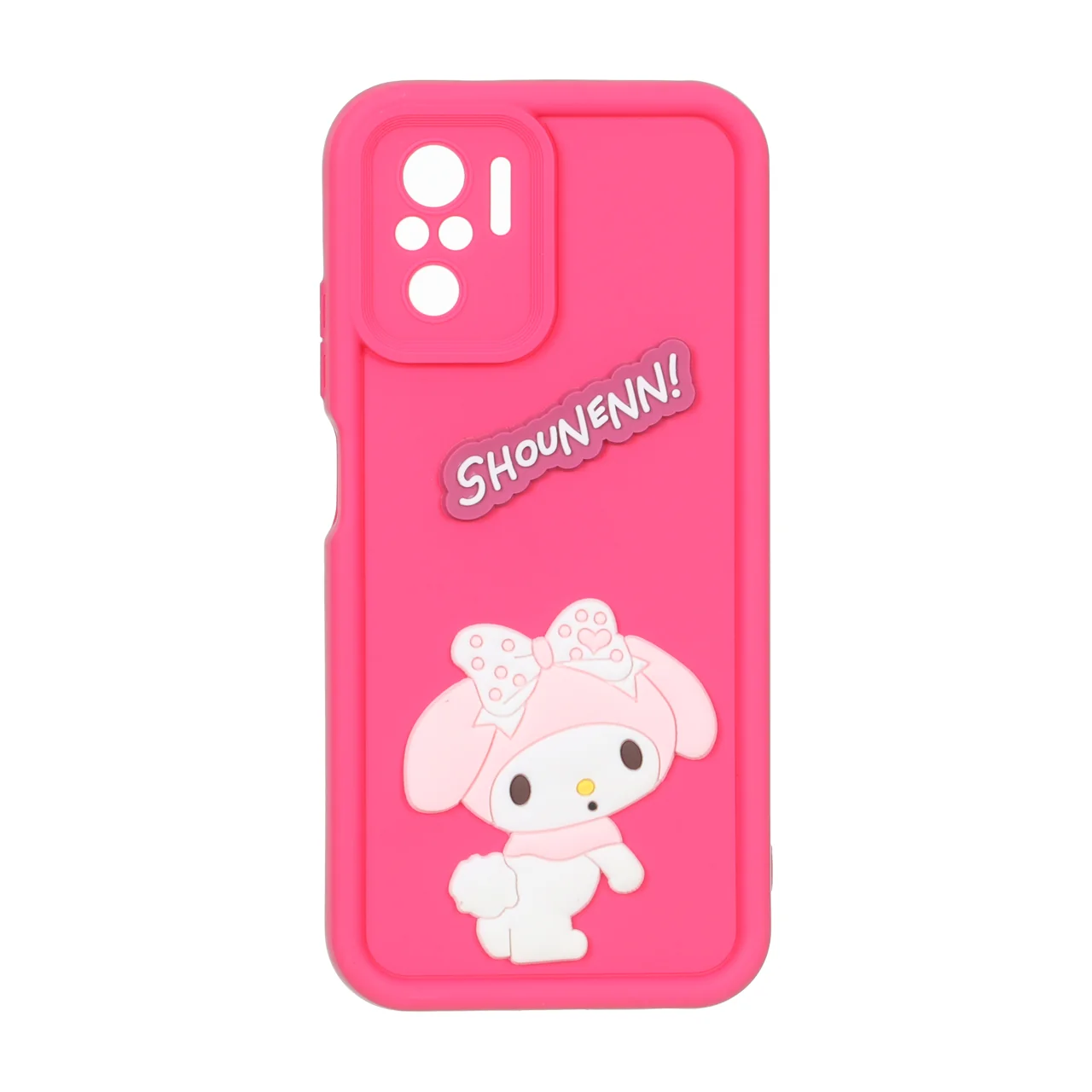 قاب Solid Case عروسک برجسته محافظ لنزدار Xiaomi Redmi Note 10 4G / Redmi Note 10S / Poco M5S - صورتی فانتزی
