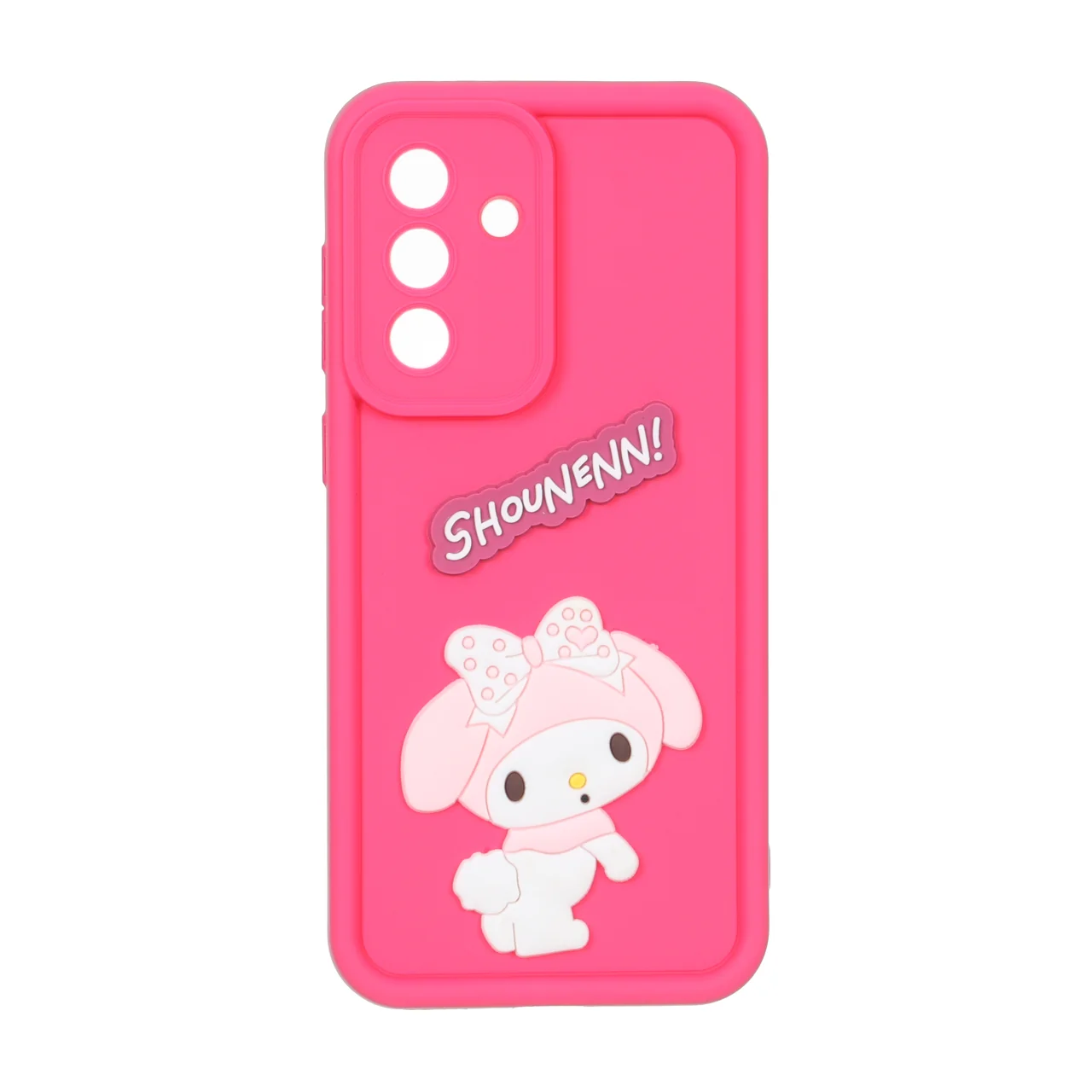 قاب Solid Case عروسک برجسته محافظ لنزدار Samsung Galaxy A56 / A36 - صورتی فانتزی