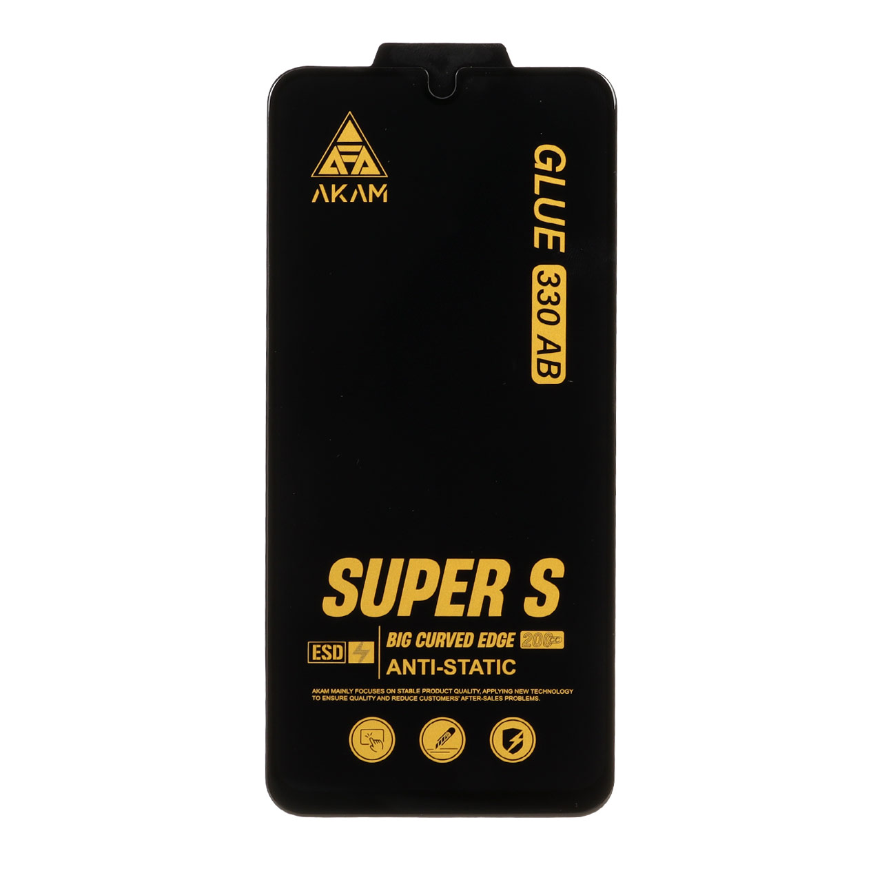 محافظ صفحه نمایش شیشه ای Full Cover Super S AKAM با چسب 330 مدل Samsung Galaxy A17 / A16 / A26