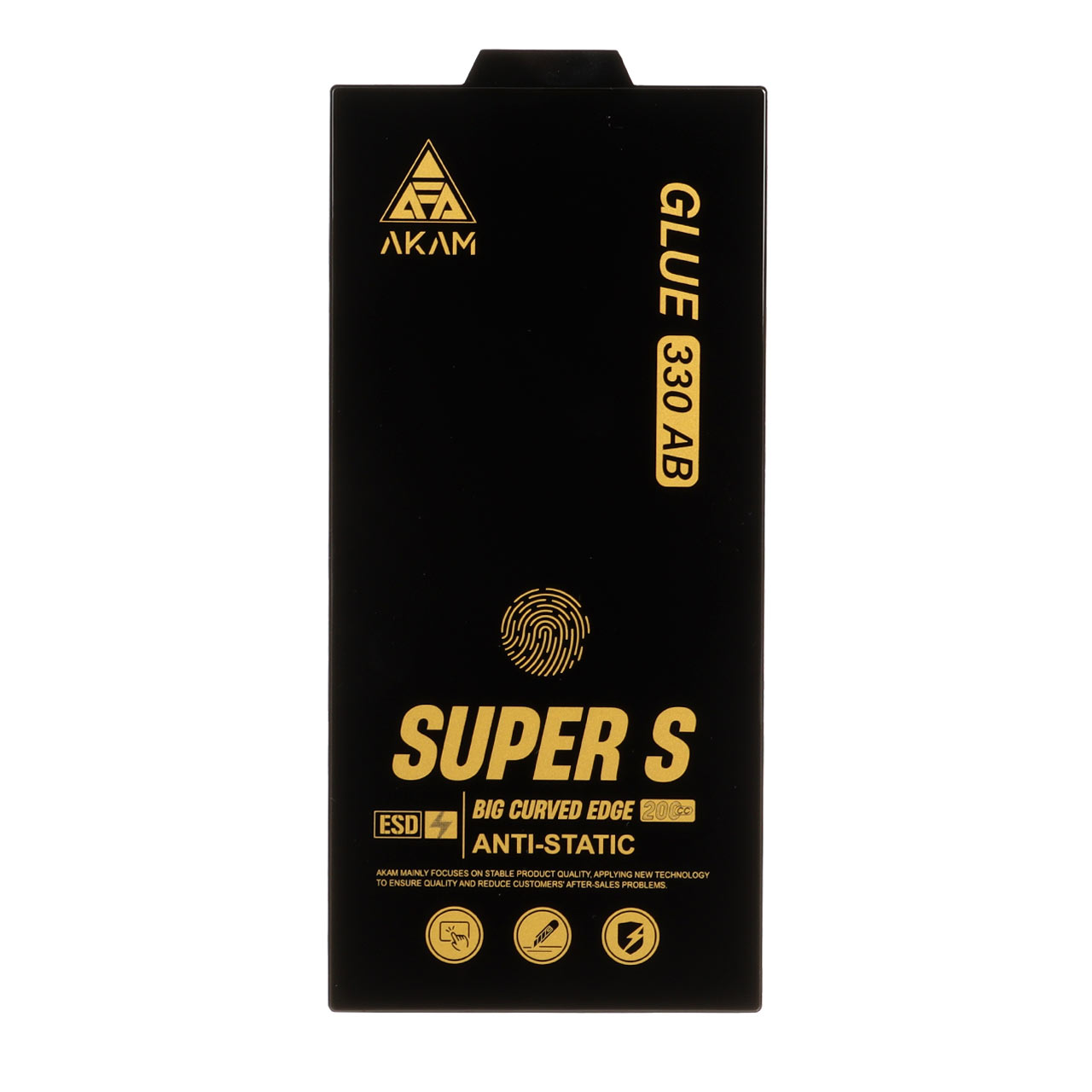 محافظ صفحه نمایش شیشه ای Full Cover Super S AKAM با چسب 330 مدل Samsung Galaxy S24 Ultra