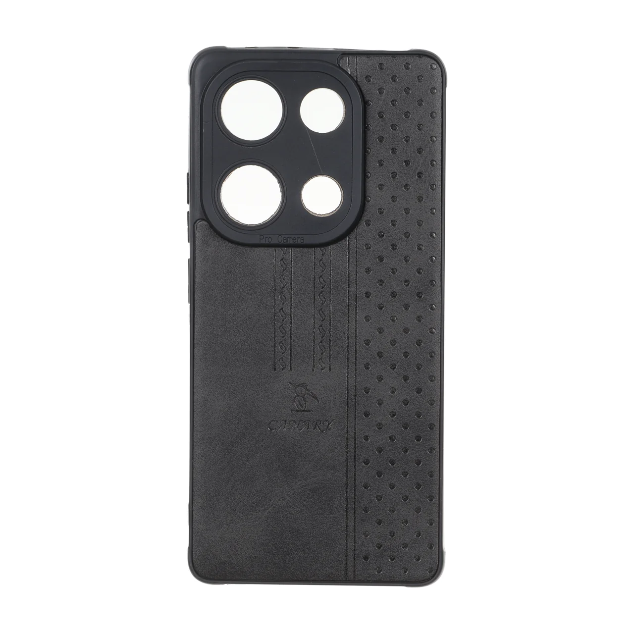 قاب طرح چرم CANARY نقطه چین Xiaomi Redmi Note 14S / Note 13 Pro 4G / Poco M6 Pro 4G - مشکی