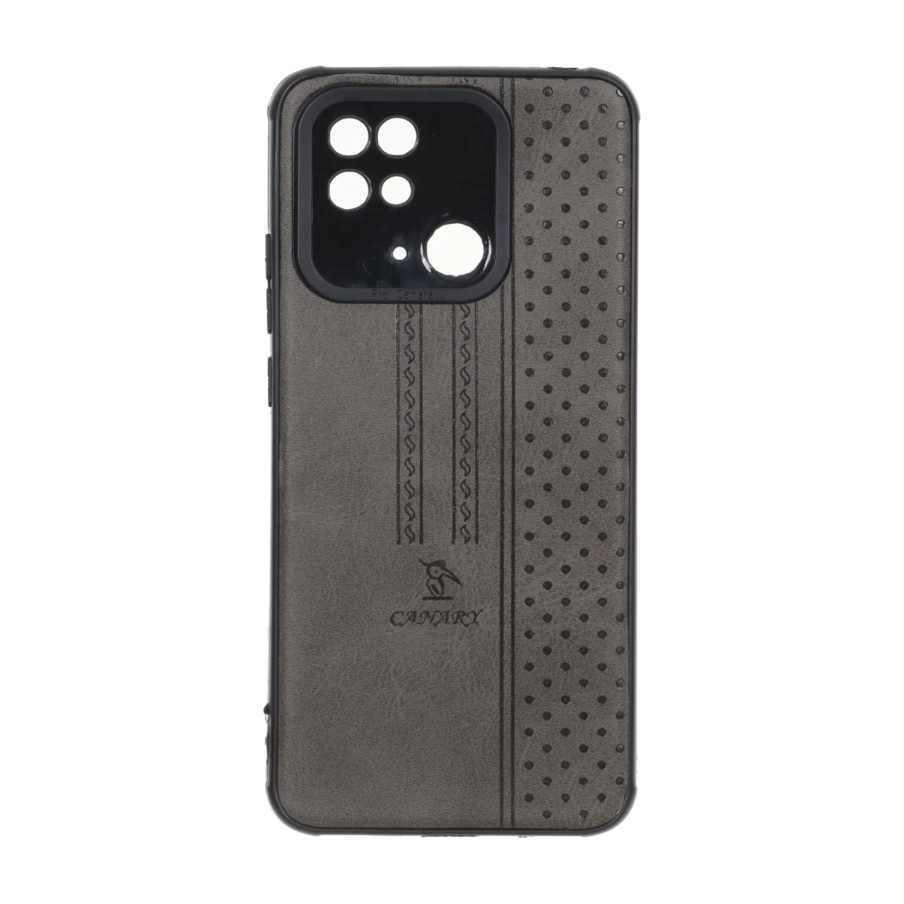 قاب طرح چرم CANARY نقطه چین Xiaomi Redmi 10C / Redmi 10 Power / Poco C40 - خاکستری