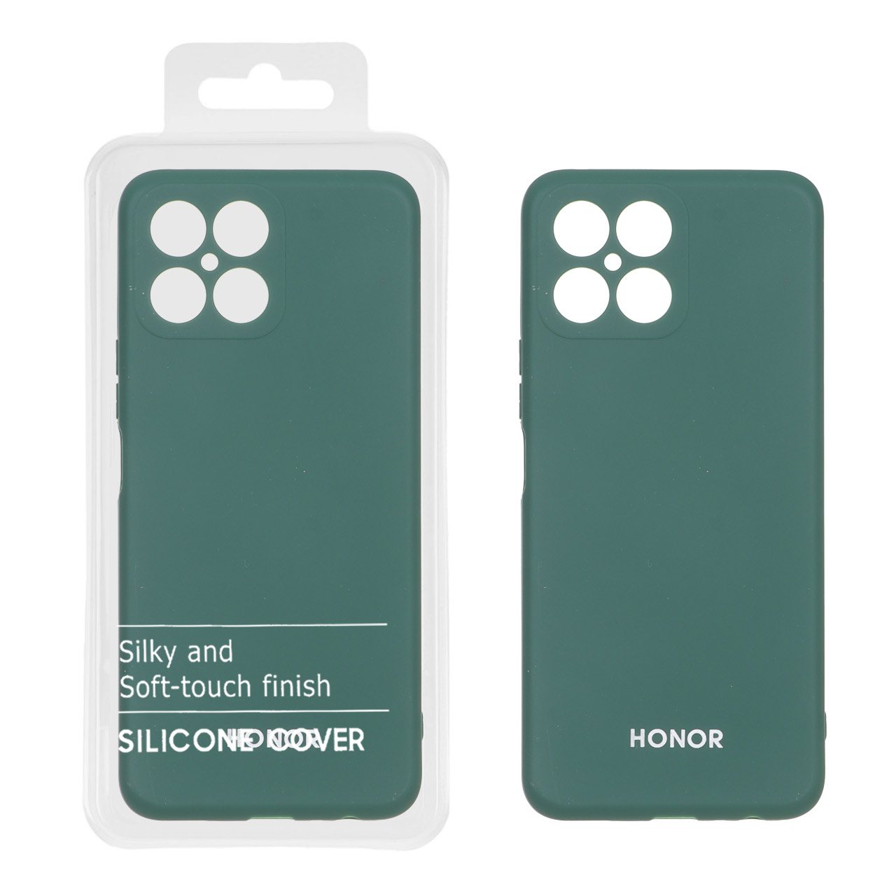 قاب نیو سیلیکون محافظ لنزدار RFF مدل Honor X8 4G - سبز (پک دار)