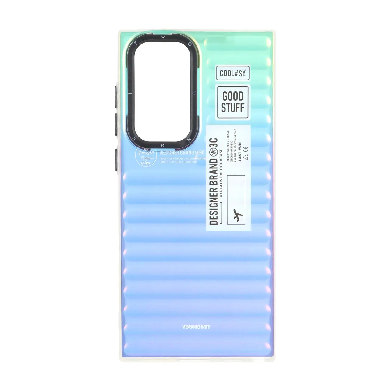 قاب یانگ کیت هولوگرامی طرح دار دور مات Samsung Galaxy S22 Ultra - کد 43
