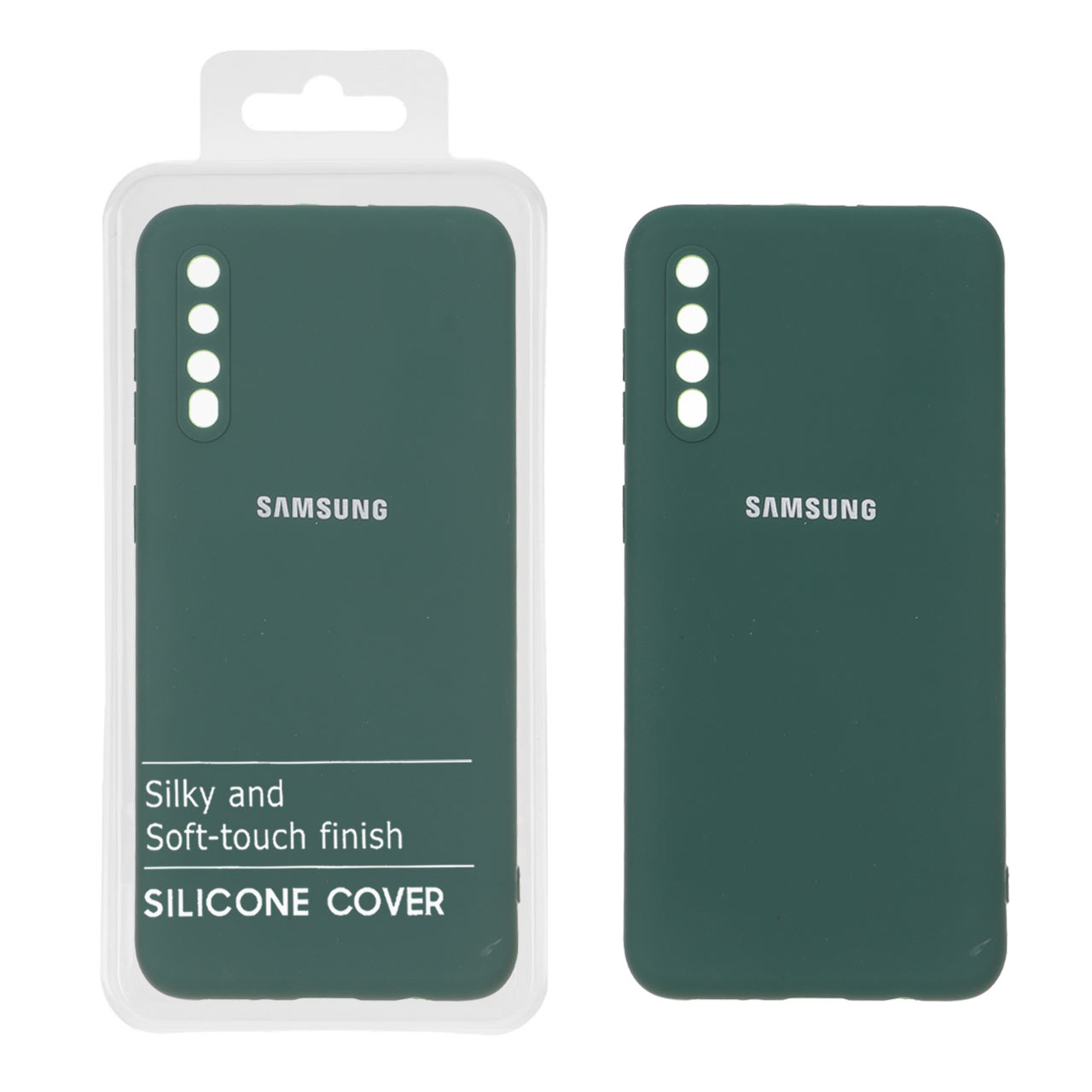 قاب نیو سیلیکون محافظ لنزدار RFF مدل Samsung Galaxy A50 / A50s / A30s - سبز (پک دار)