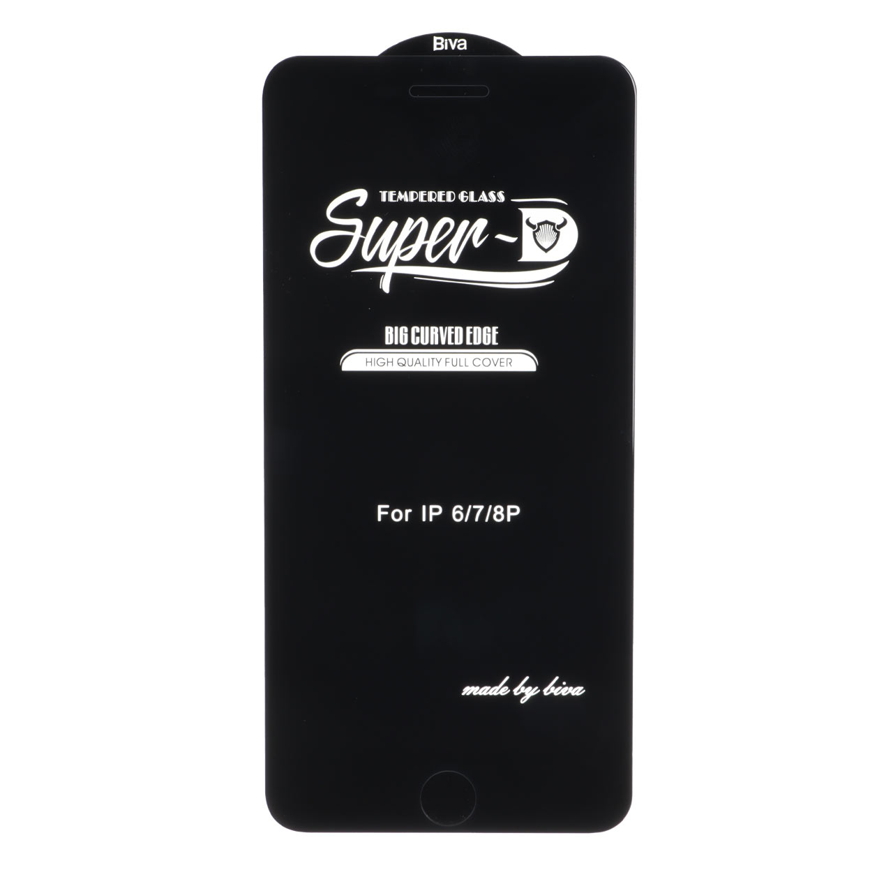 محافظ صفحه نمایش شیشه ای Apple iPhone 6 ‌Plus / iPhone 6S Plus / iPhone 7 Plus / iPhone 8 Plus - Full Cover Super D Biva - مشکی