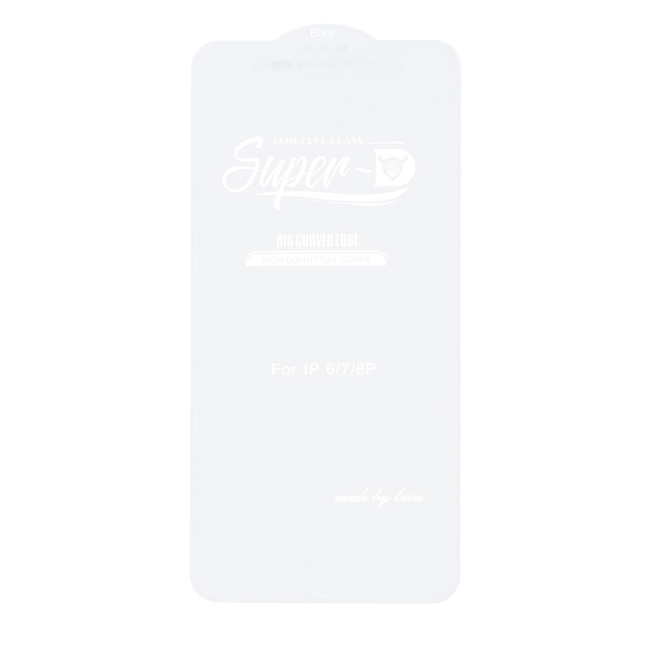 محافظ صفحه نمایش شیشه ای Apple iPhone 6 ‌Plus / iPhone 6S Plus / iPhone 7 Plus / iPhone 8 Plus - Full Cover Super D Biva - سفید
