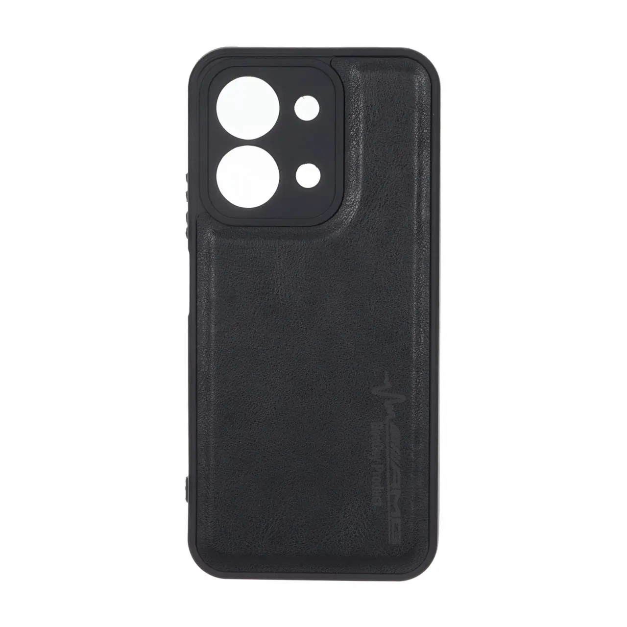 قاب طرح چرم AMG محافظ لنزدار Xiaomi Redmi 15C / Poco C85 - مشکی